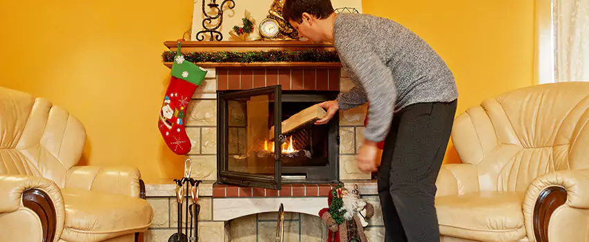 Rusted Metal Fireplace Restoration in Hinsdale, Illinois